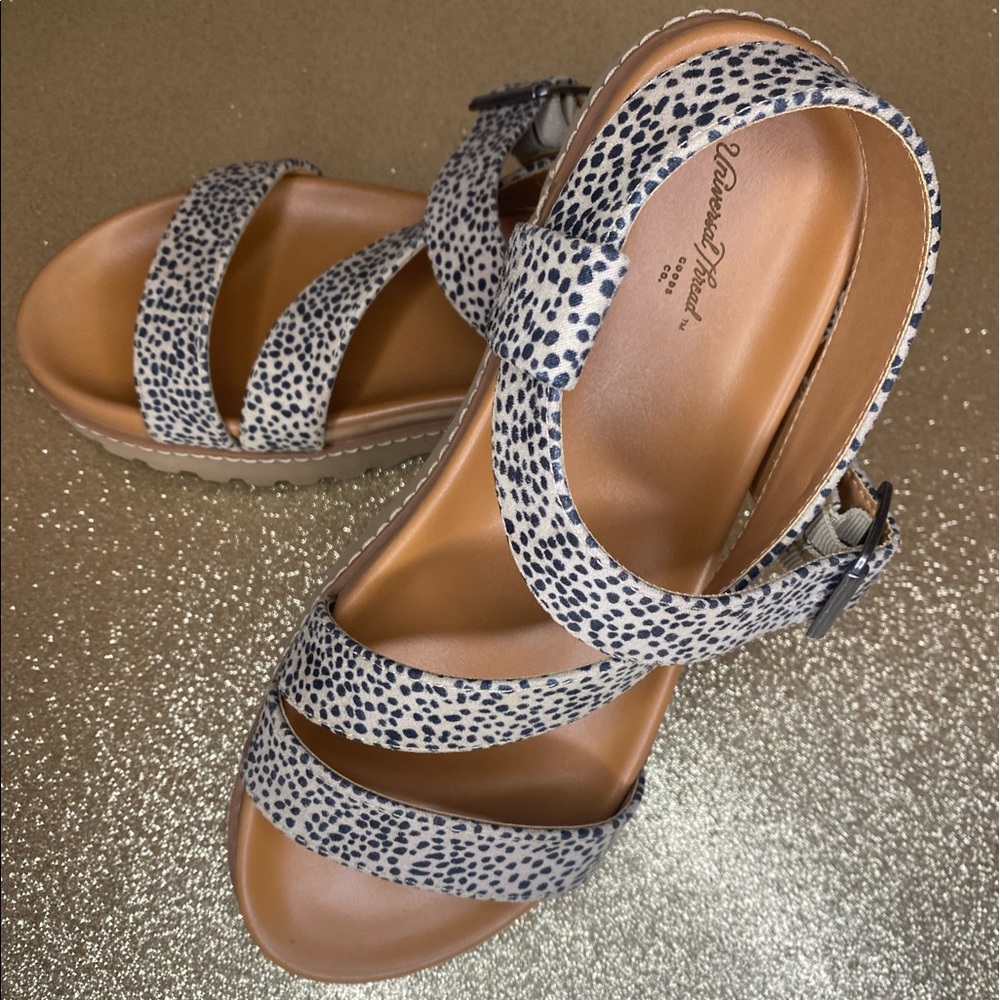 Universal Thread  Brand Sandals (Dotty Leopard Print)